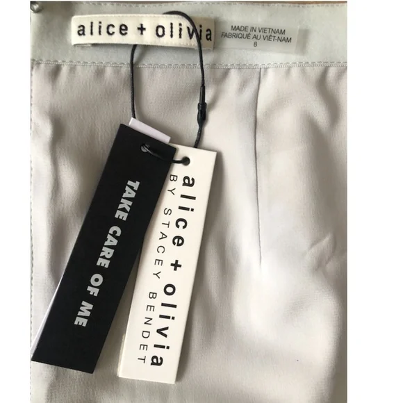 Alice + Olivia Elana Metallic Faux Leather Miniskirt Mini